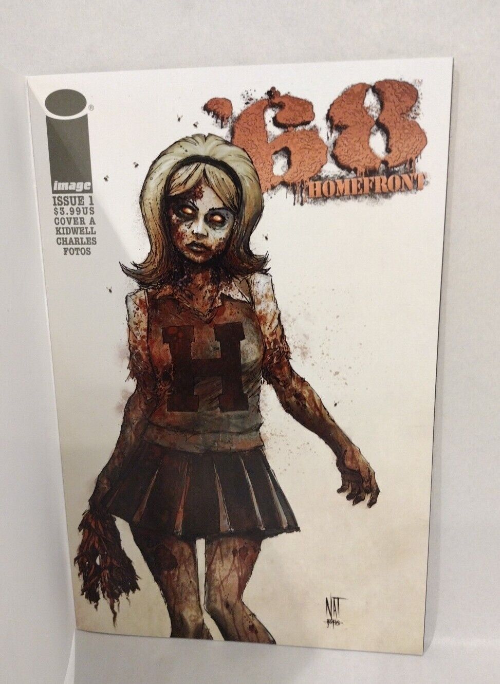 68 Homefront #1 Blank Variant Image Comic w Original Dave Castr Zombie Art COA