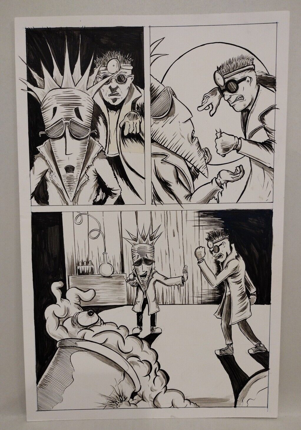 Radioactive Chicken Heads Original Unpublished Comic Art Page Set Dave Castr