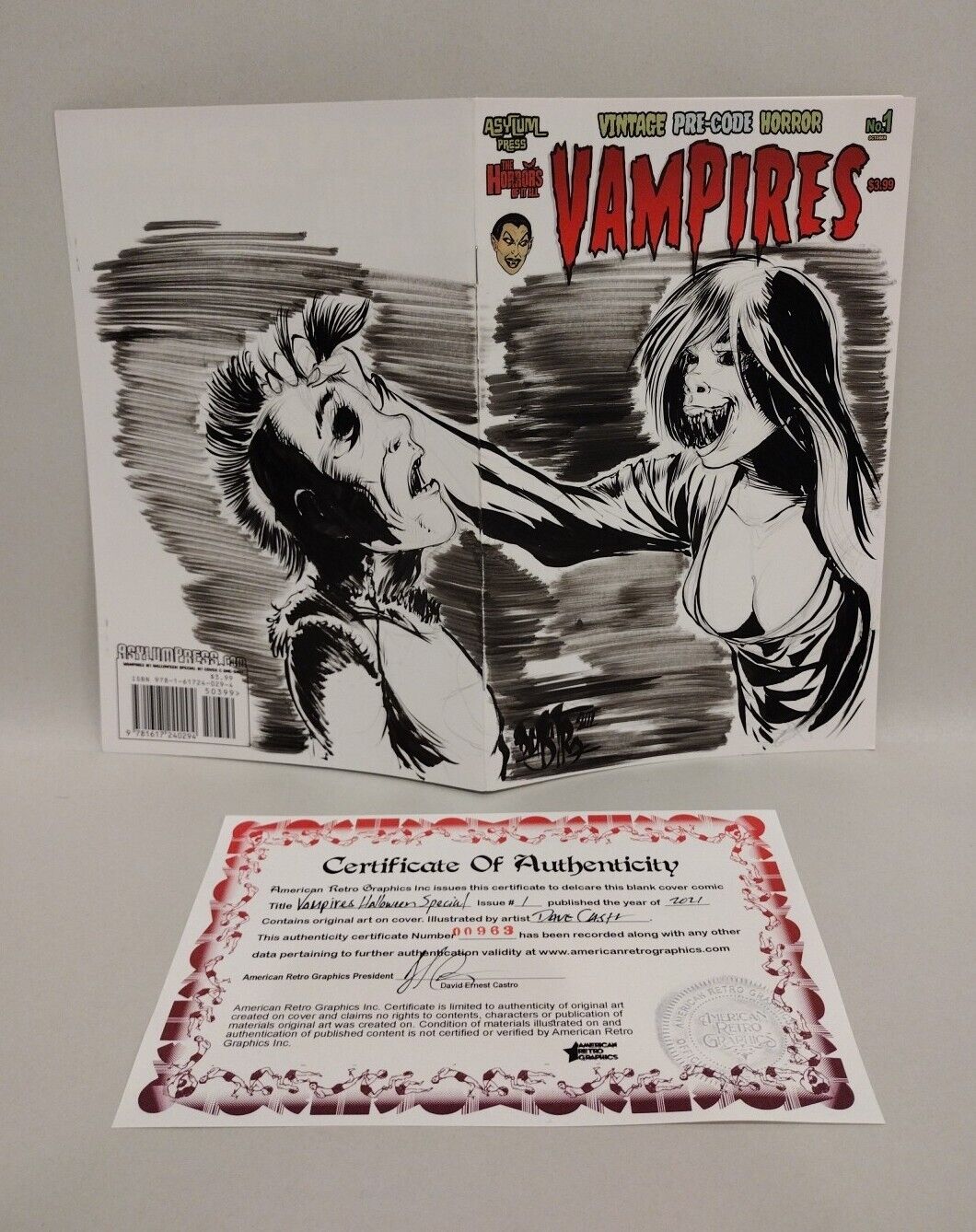 Vampires Halloween Special 1 (2021) Sketch Cover Variant W Original DCastr Art