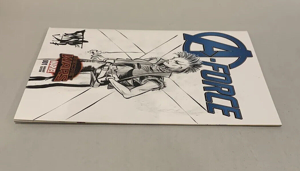 A-FORCE, SECRET WARS #1 Blank Variant Cover Comic 2015 W Original Art Dave Castr