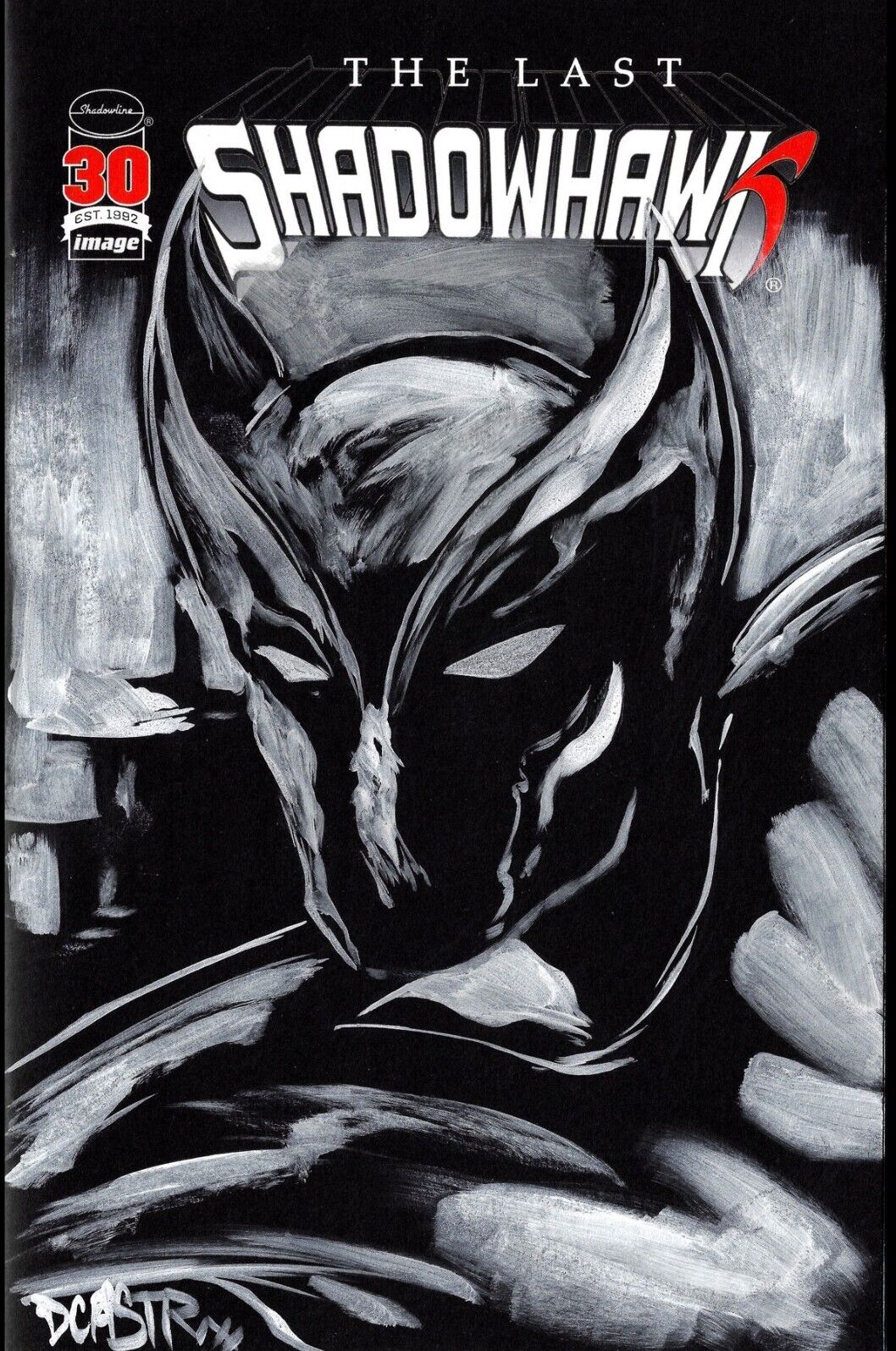 LAST SHADOWHAWK 1 Blank Black Cover Variant Image Comic w Original DCastr Art