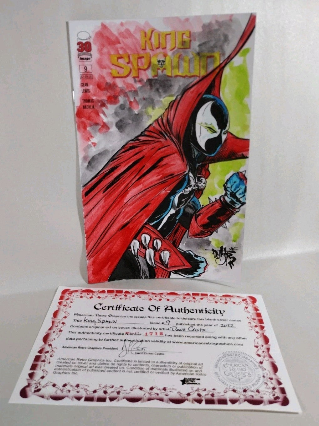 King Spawn #9 (2022) Image Comic Sketch Cover Variant W Original Art Dave Castr