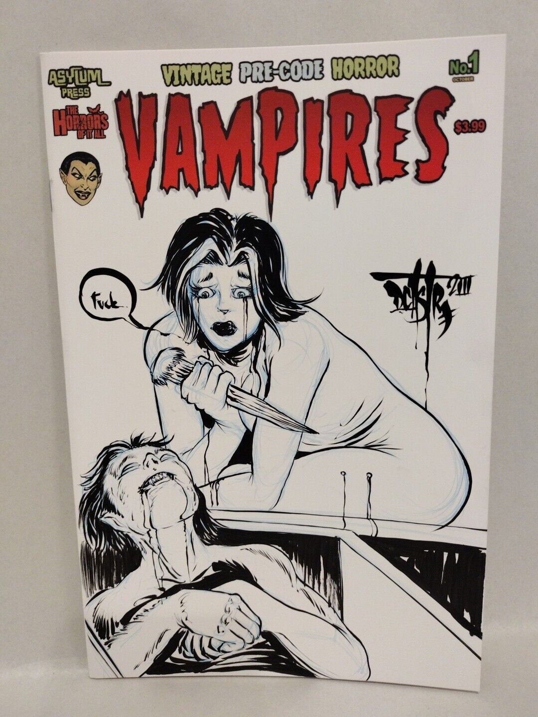 Vampires Halloween Special 1 (2021) Sketch Cover Variant W Original DCastr Art