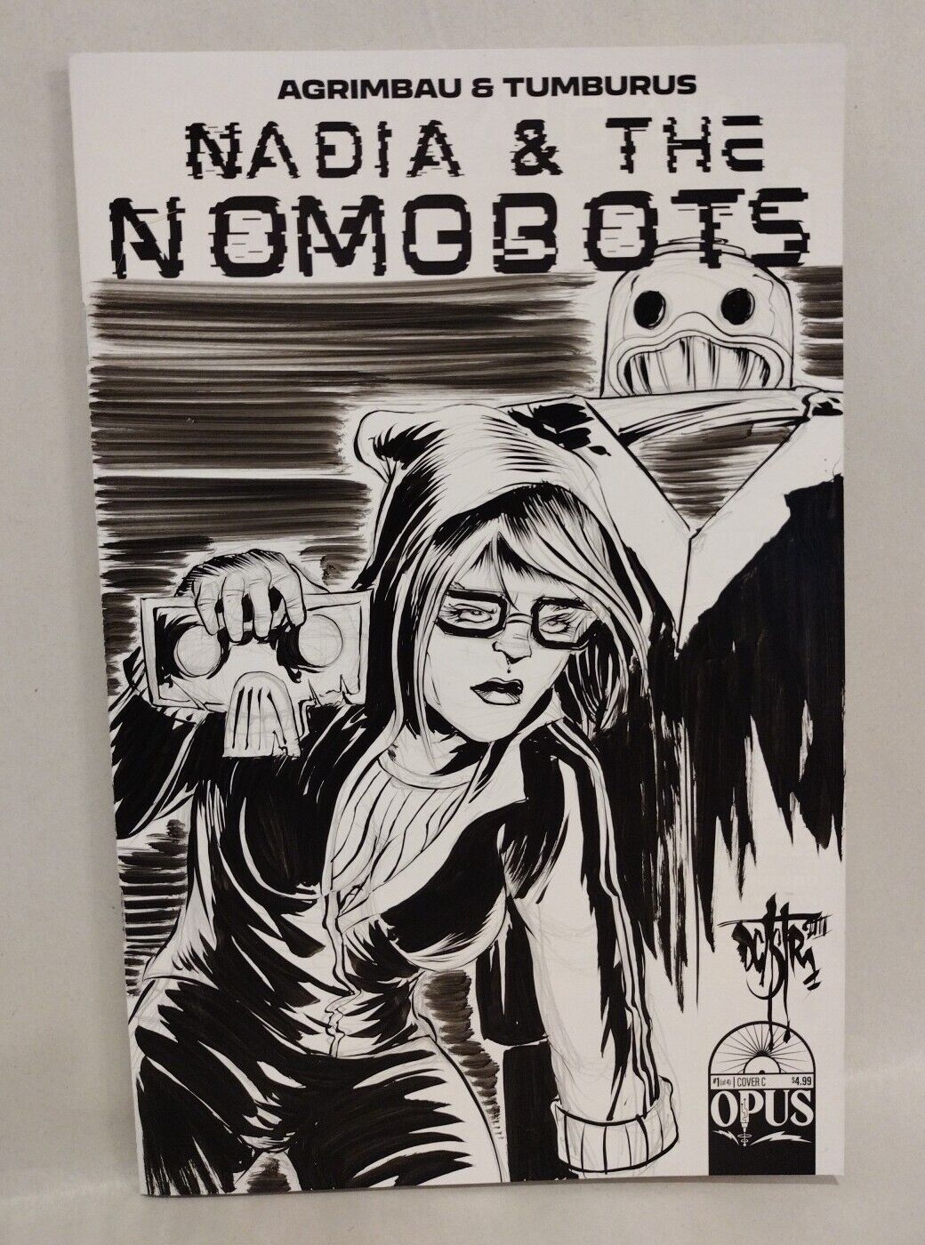 Nadia & The Nomobots #1 (2023) Opus Comic Sketch Variant W Original Dcastr Art