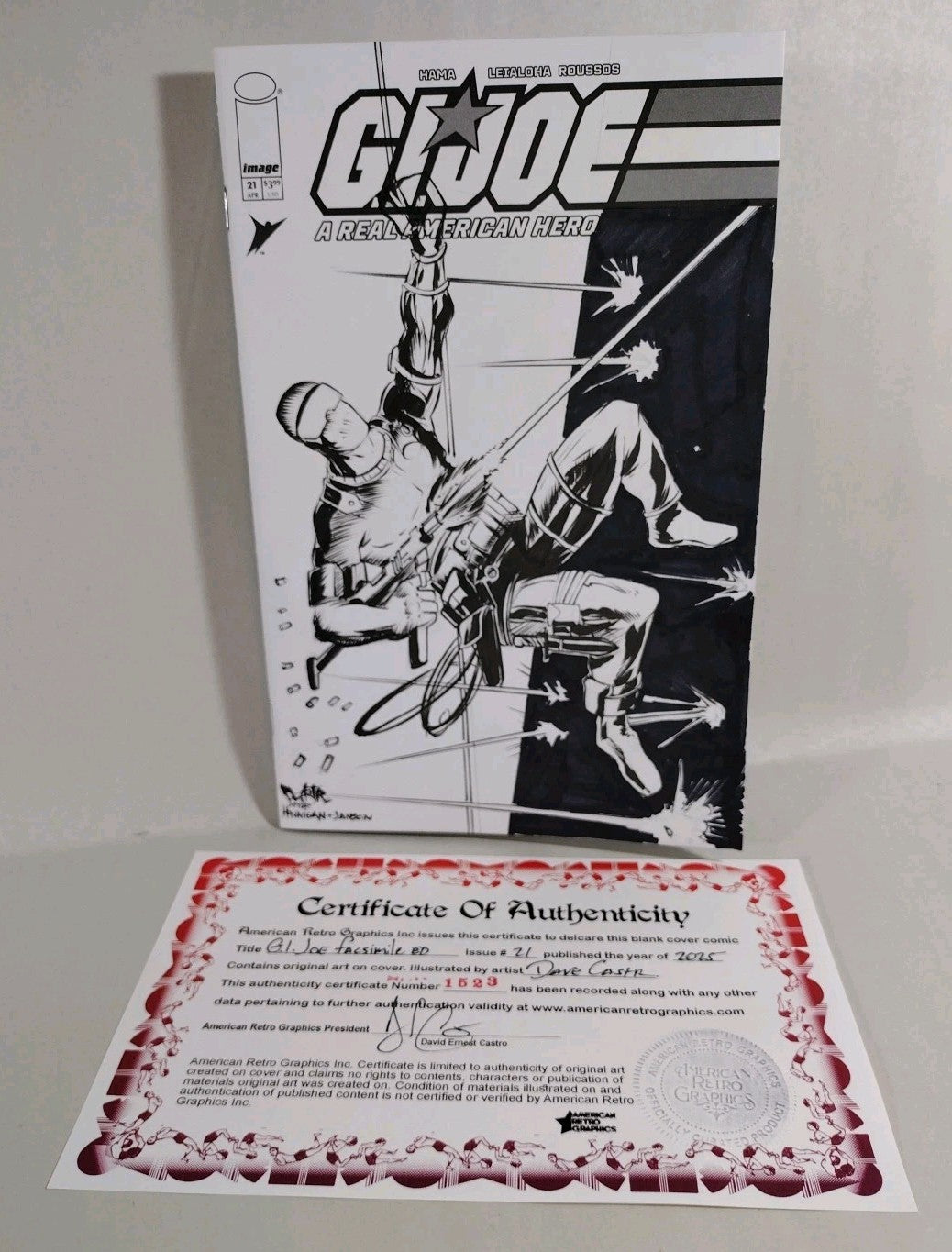 GI Joe #21 (2025) Image Sketch Cover Var Facsimile Comic W Original DCastr Art