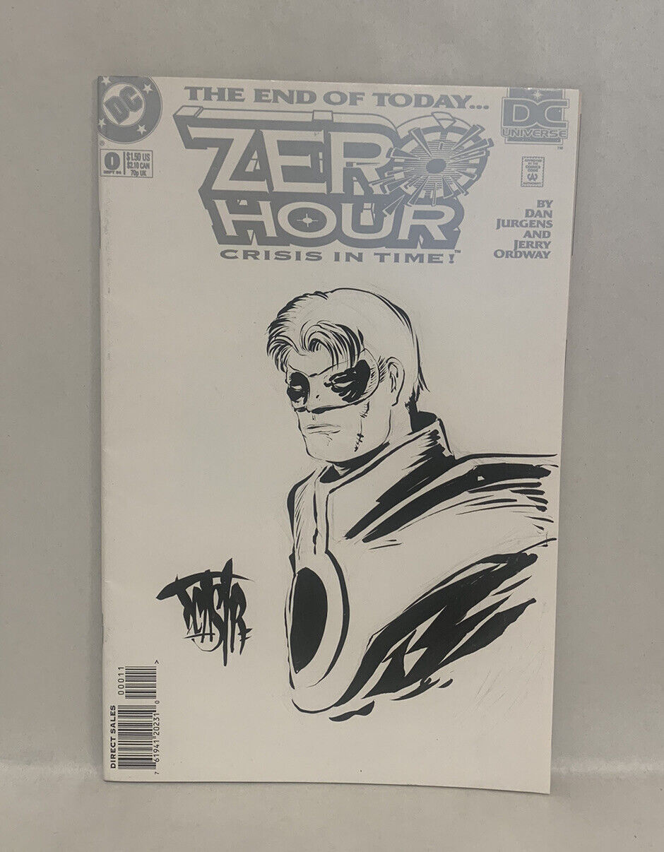 ZERO HOUR Blank Sketch Variant Cover Comic 1994 W Original Art Dave Castr