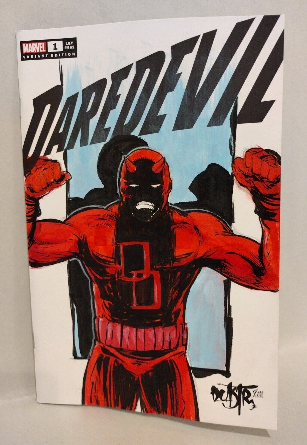 DAREDEVIL #1 (2023) LGY 662 Marvel Sketch Cover W Original Dave Castr Art