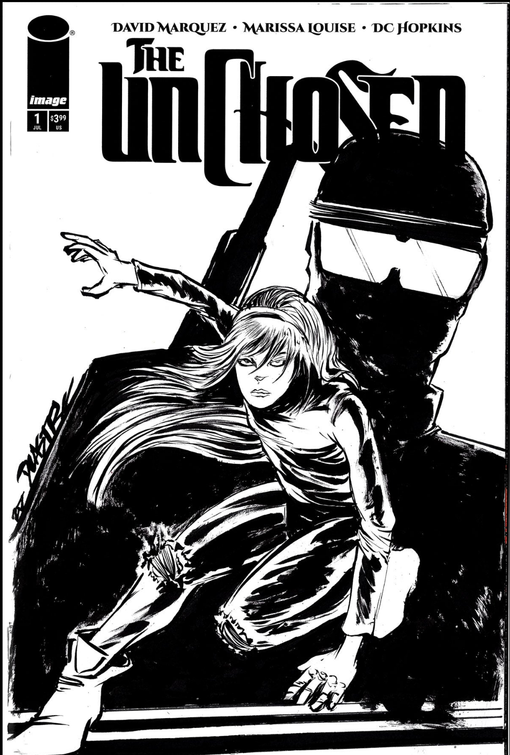 Unchosen #1 (2025) Image Comic Sketch Variant Cover W Original Dave Castr Art