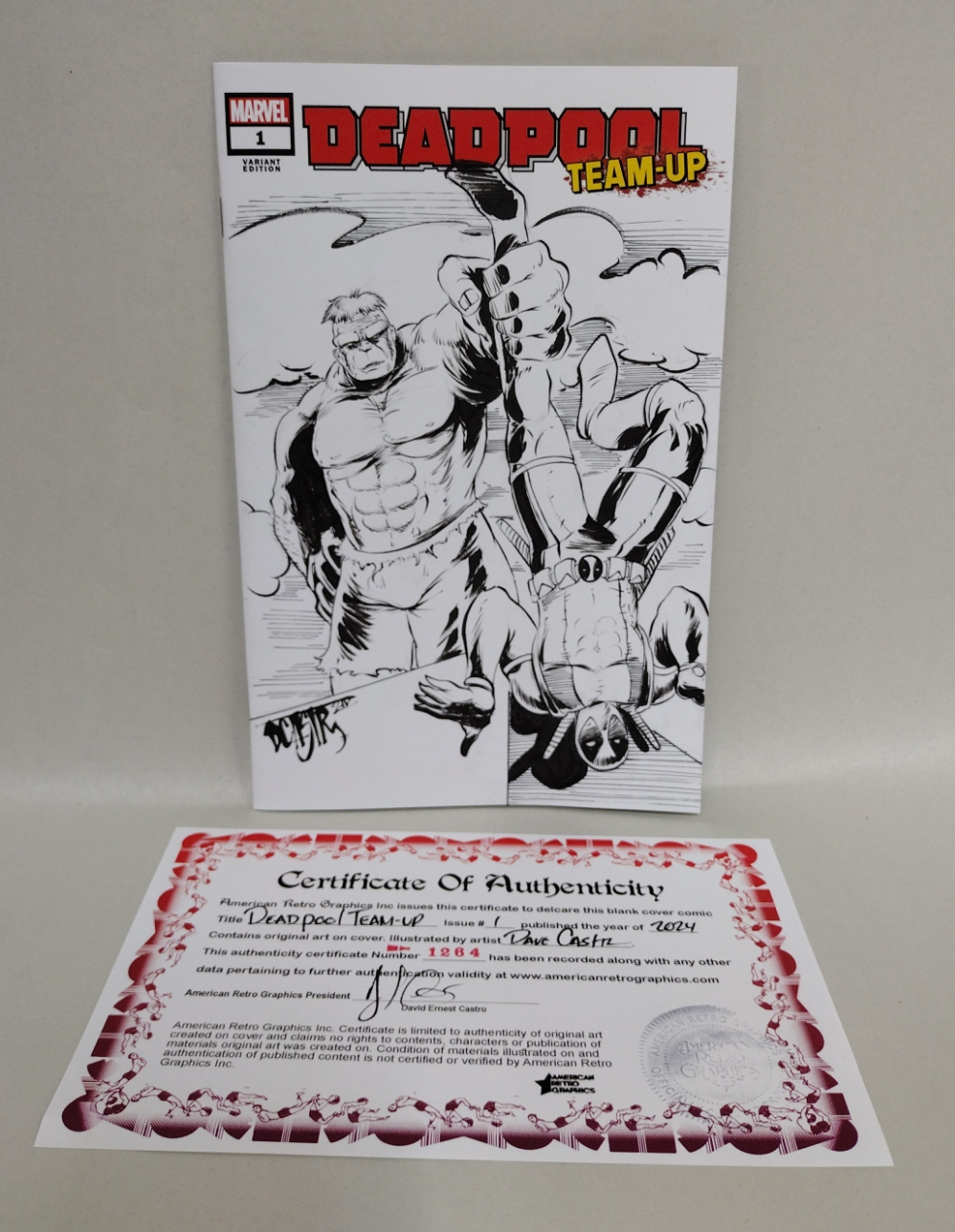 Deadpool Team-Up #1 (2024) Marvel Sketch Variant With Original Inked Art