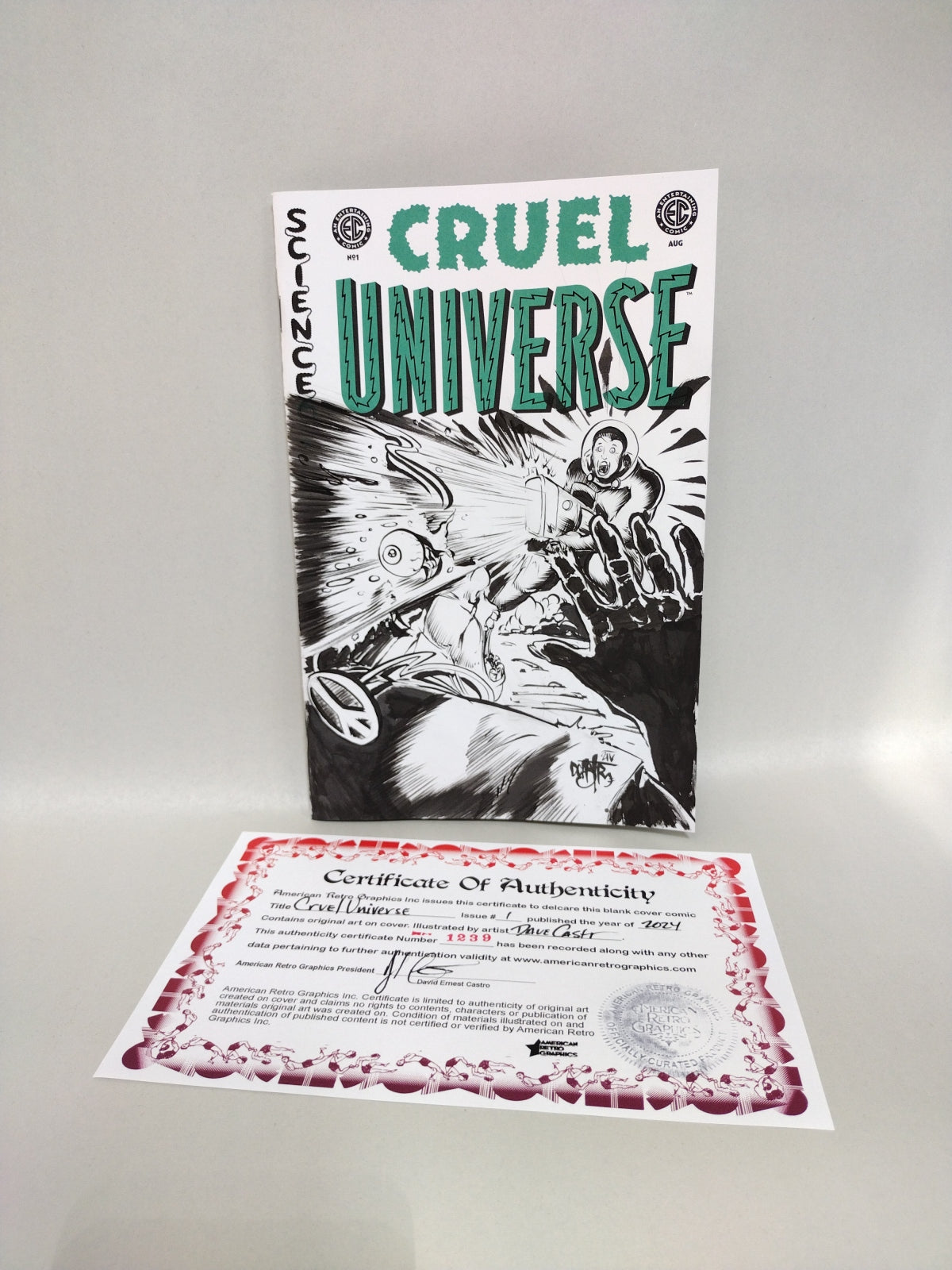 Cruel Universe #1 (2024) Oni EC Comic Sketch Cover Variant W Original "Space Blast" Art