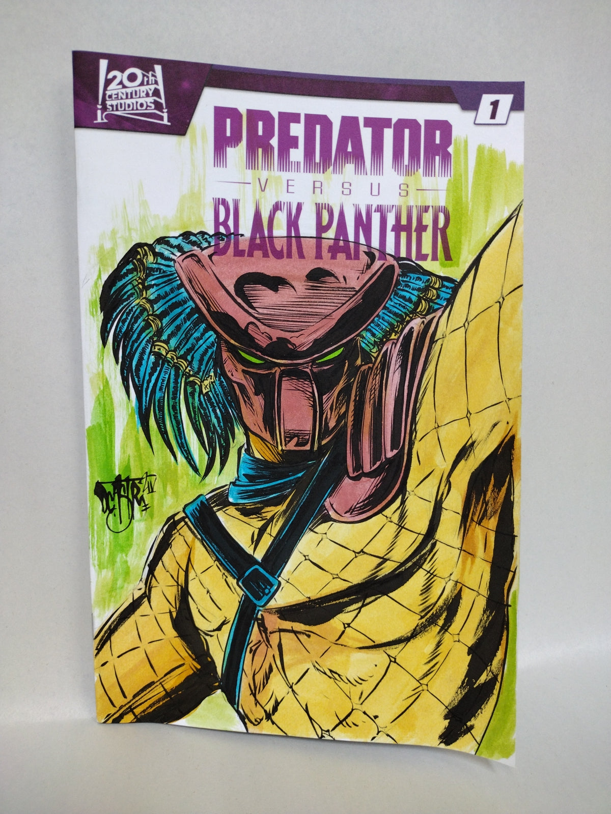 Predator Versus Black Panther #1 (2024) Marvel Variant Sketch Cover W Original Art