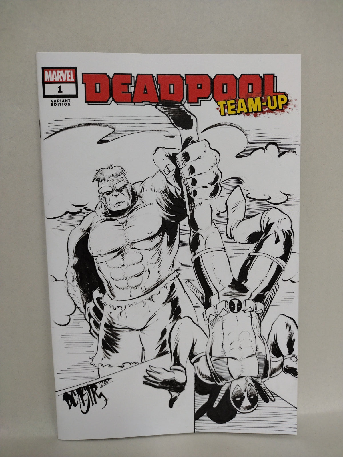 Deadpool Team-Up #1 (2024) Marvel Sketch Variant With Original Inked Art