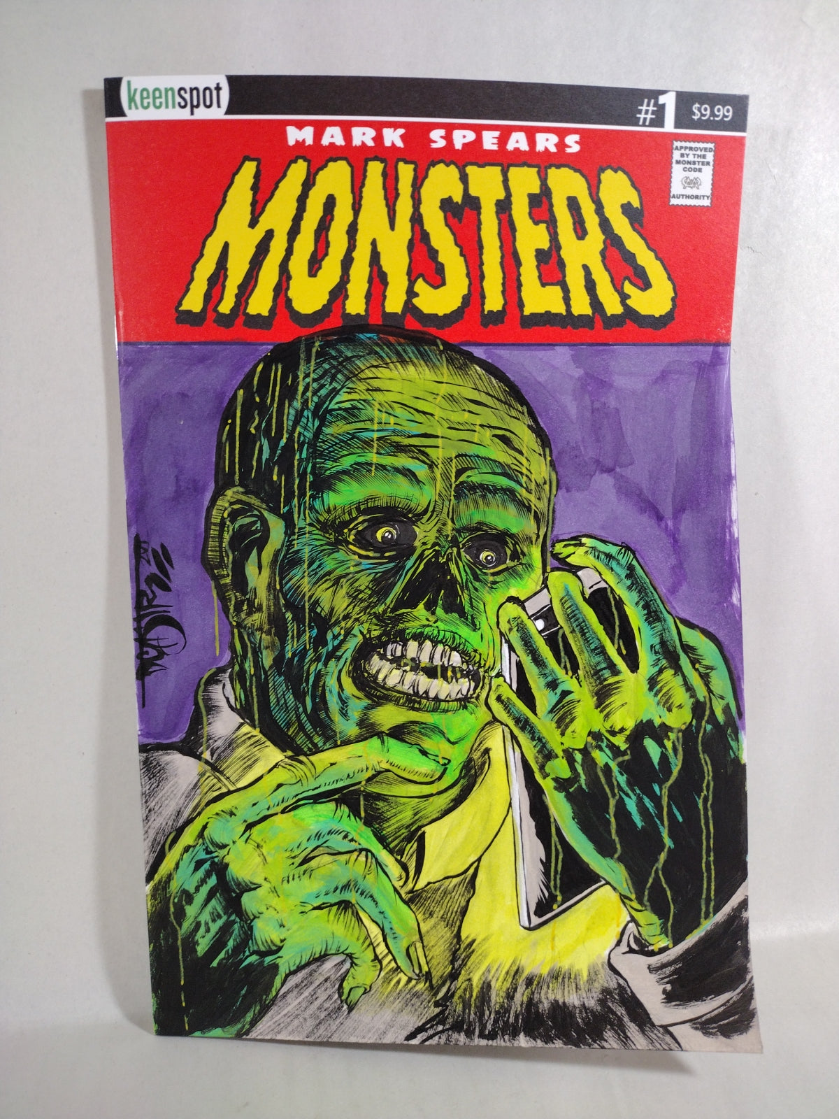 Mark Spears Monsters #1 (2024) Keenspot Sketch Cover Comic W Original DCastr Art