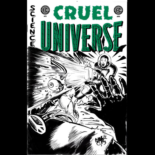 Cruel Universe #1 (2024) Oni EC Comic Sketch Cover Variant W Original "Space Blast" Art