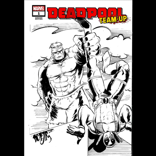 Deadpool Team-Up #1 (2024) Marvel Sketch Variant With Original Inked Art