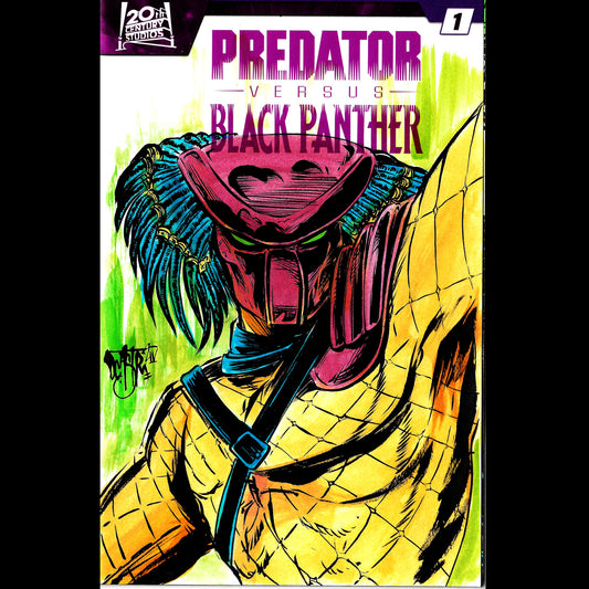 Predator Versus Black Panther #1 (2024) Marvel Variant Sketch Cover W Original Art