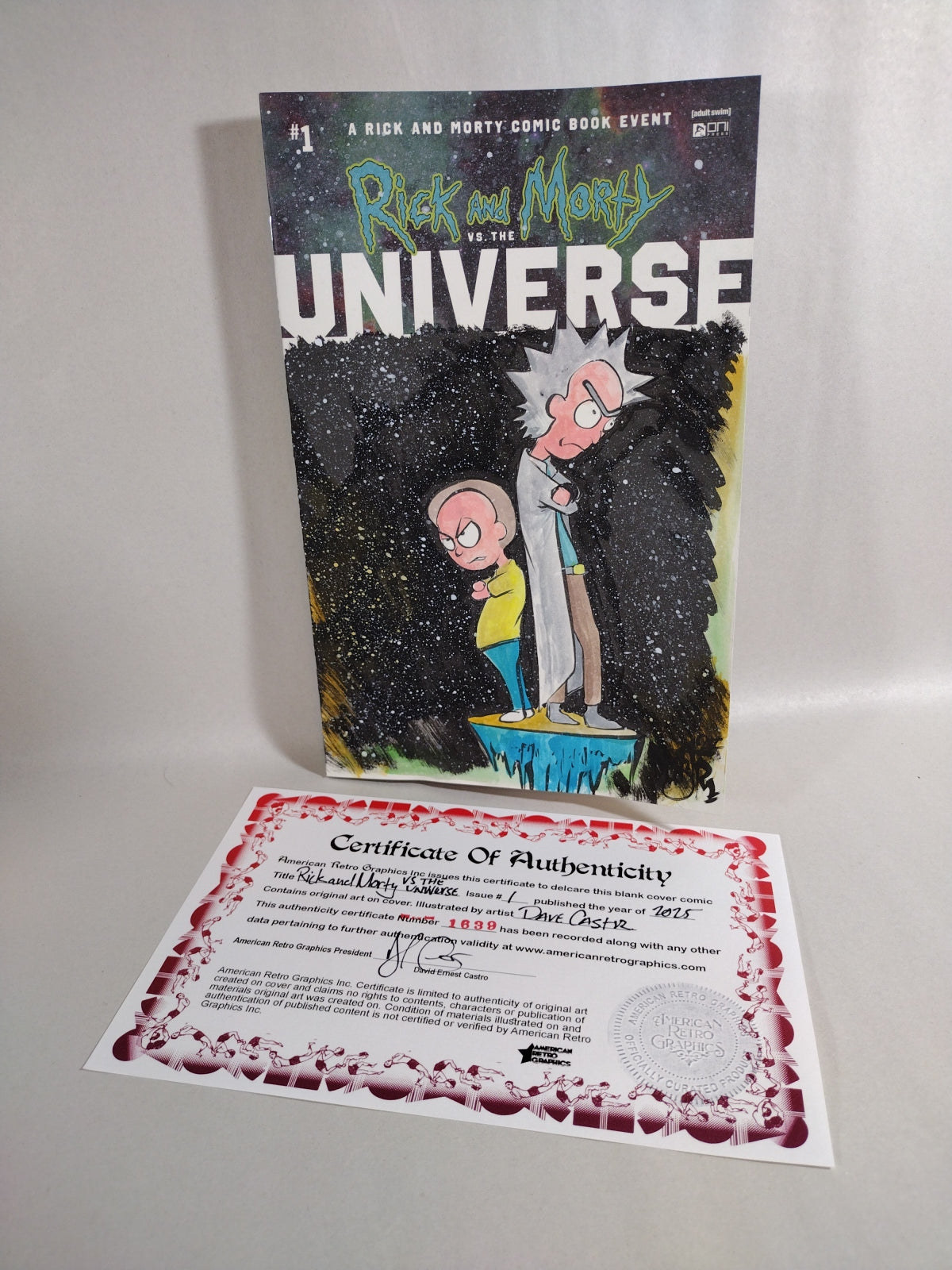 Rick And Morty Vs The Universe #1 Sketch Cover Comic W Original Dave Castr Art