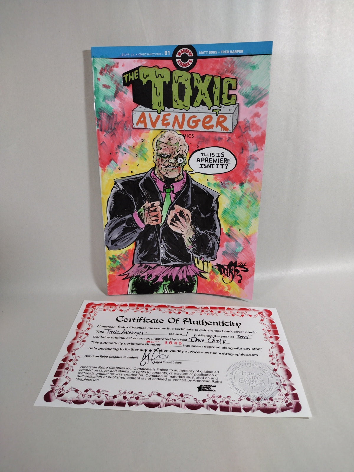 Toxic Avenger #1 (2025) Ahoy Sketch Cover W Original Dave Castr Art