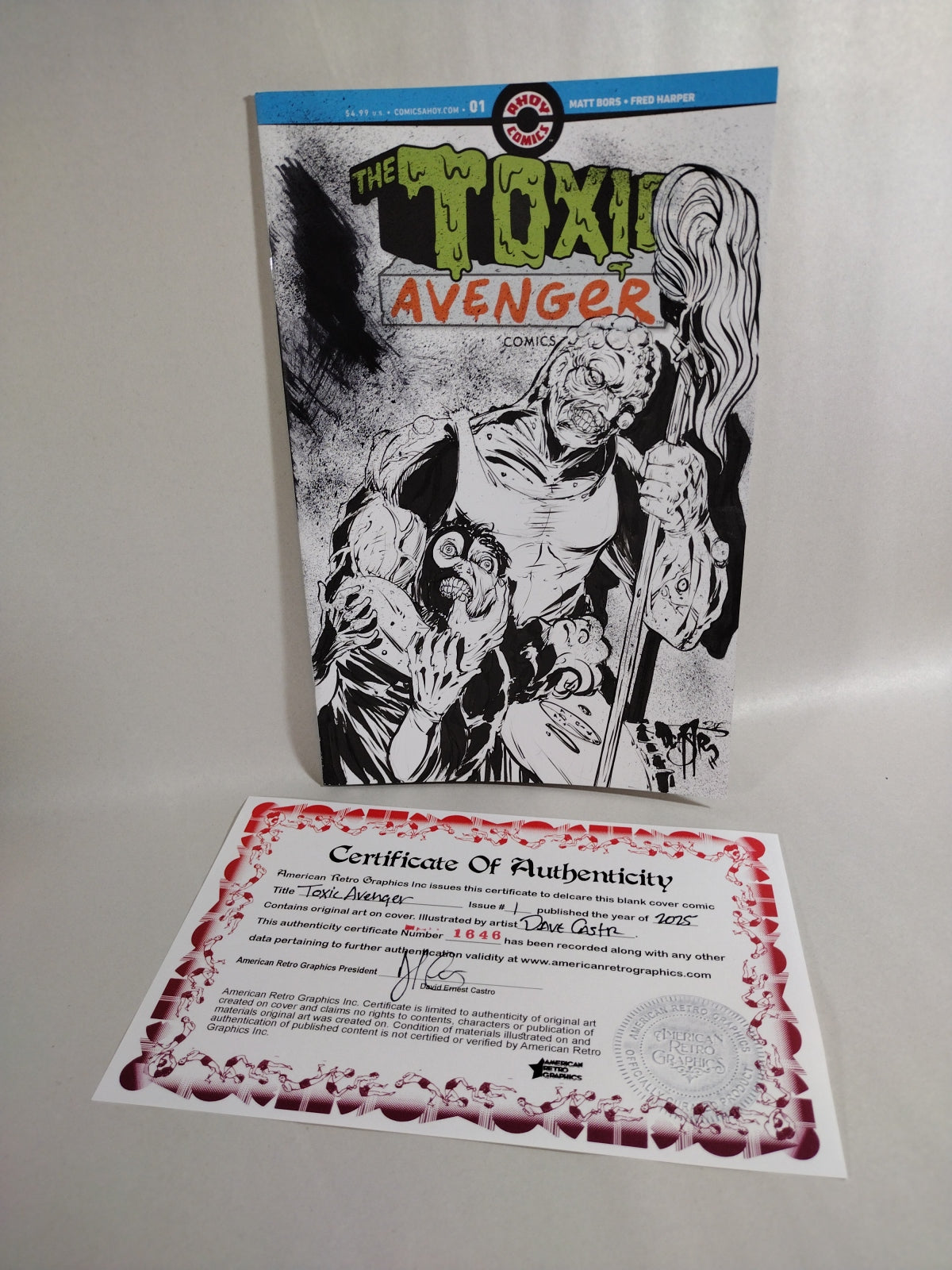 Toxic Avenger #1 (2025) Ahoy Sketch Cover W Original Dave Castr Art