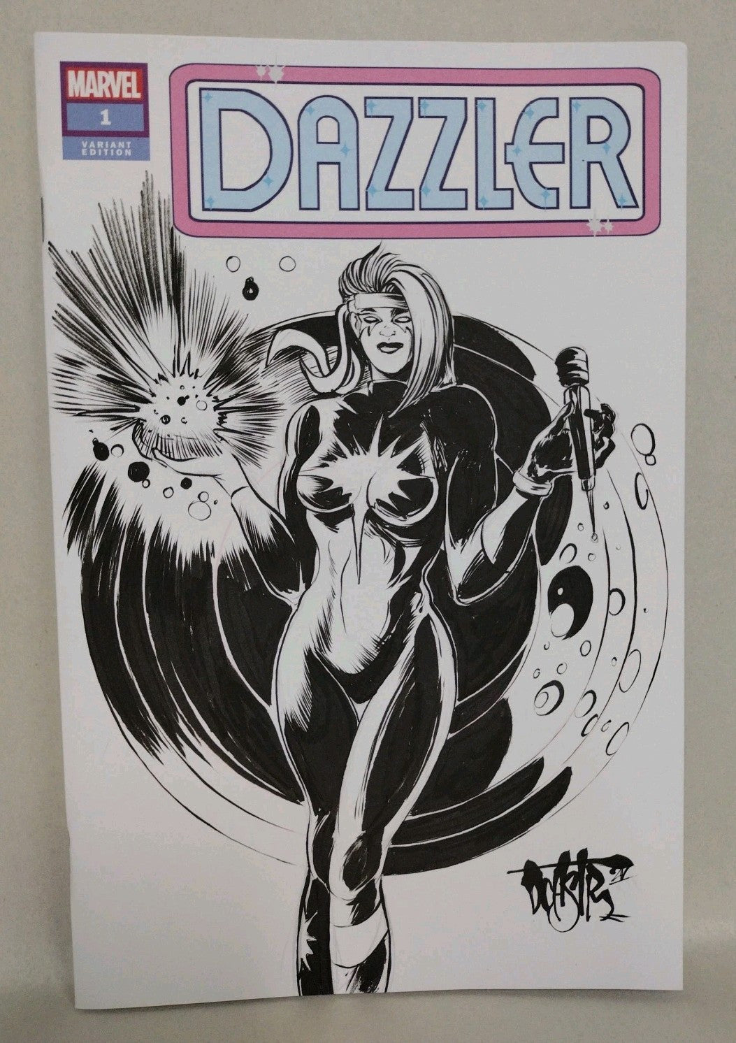 Dazzler #1 (2024) Marvel Comic Sketch Cover Variant W Original Dave Castr Art 