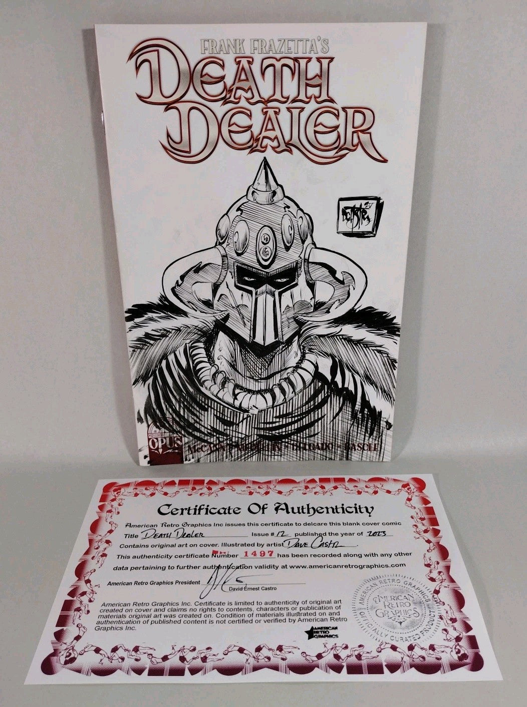 Death Dealer 12 (2023) Opus Comic Sketch Cover Variant W Original Dave Castr Art