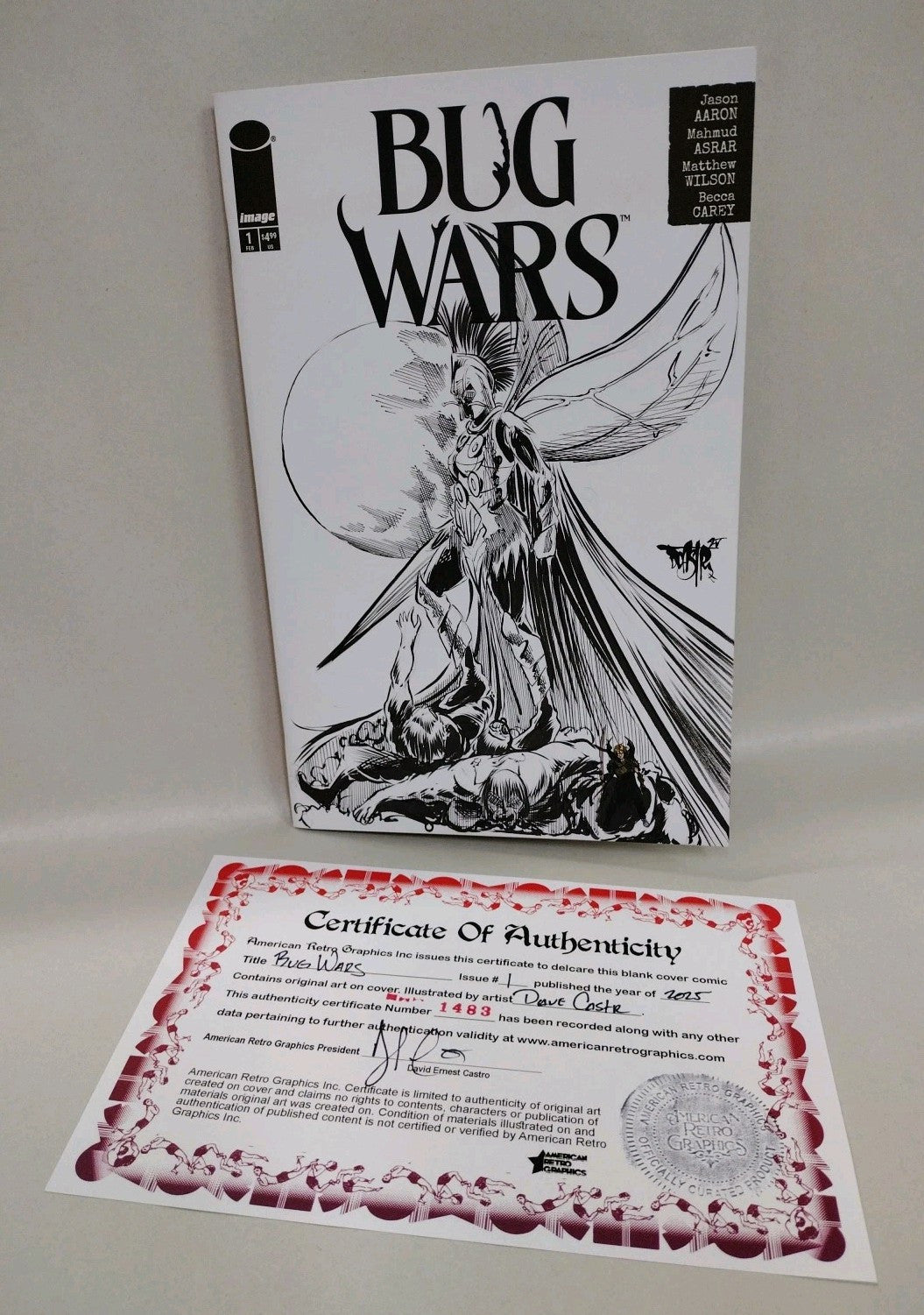 Bug Wars #1 (2025) Image Comic Sketch Cover Variant W Original Dave Castr Art