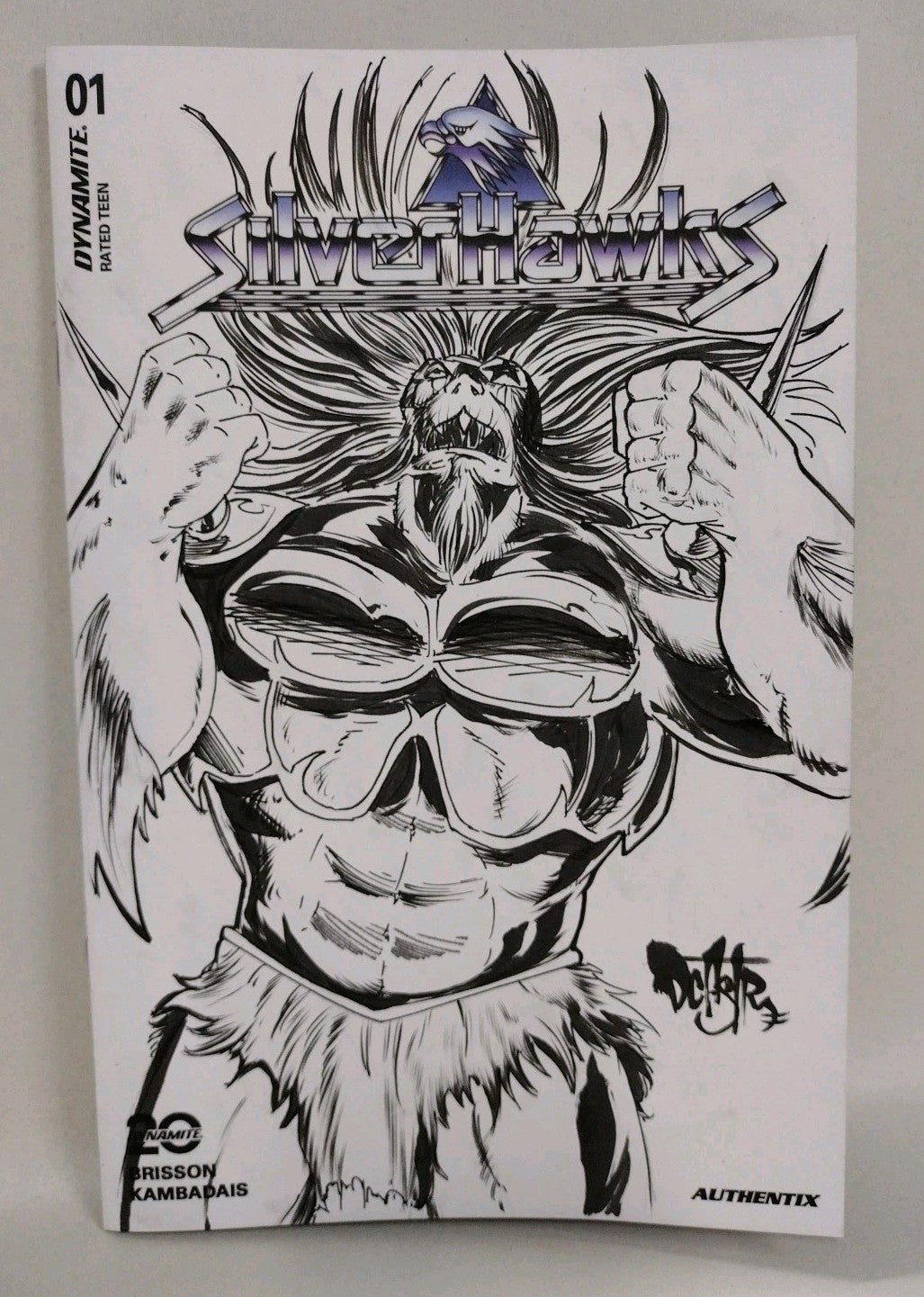 Silverhawks 1 (2025) Dynamite Sketch Cover Variant W Original DCastr Monstar Art