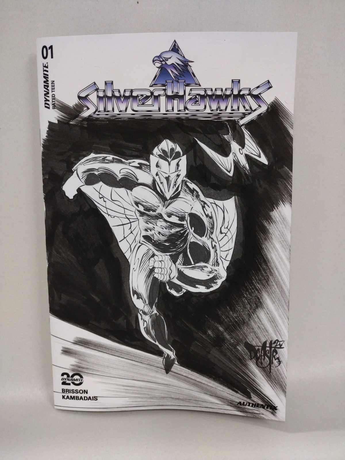 Silverhawks 1 (2025) Dynamite Sketch Cover Var W Original DCastr Quicksilver Art