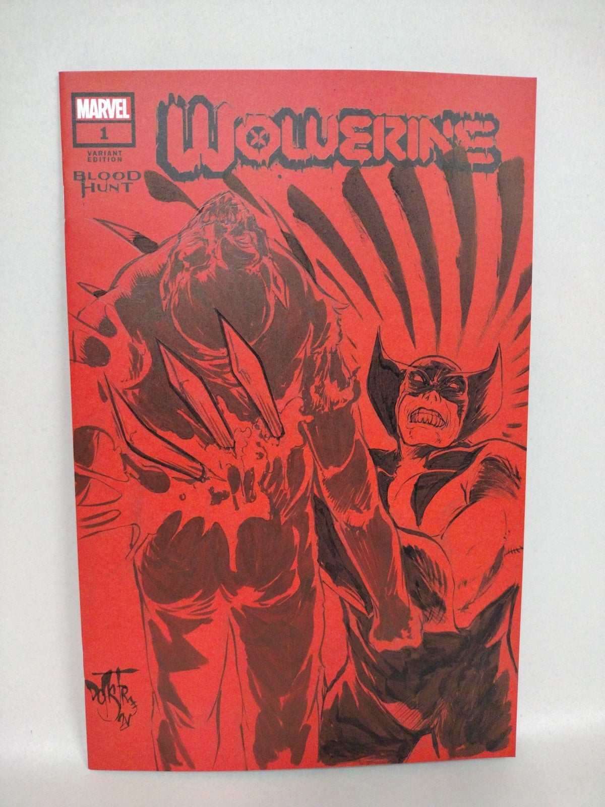 Wolverine Blood Hunt #1 (2024) Marvel Red Sketch Variant W Original DCastr Art
