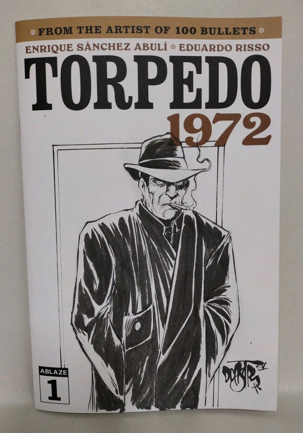 Torpedo 1972 (2024) Ablaze Comic Sketch Cover Variant W Original Dave Castr Art