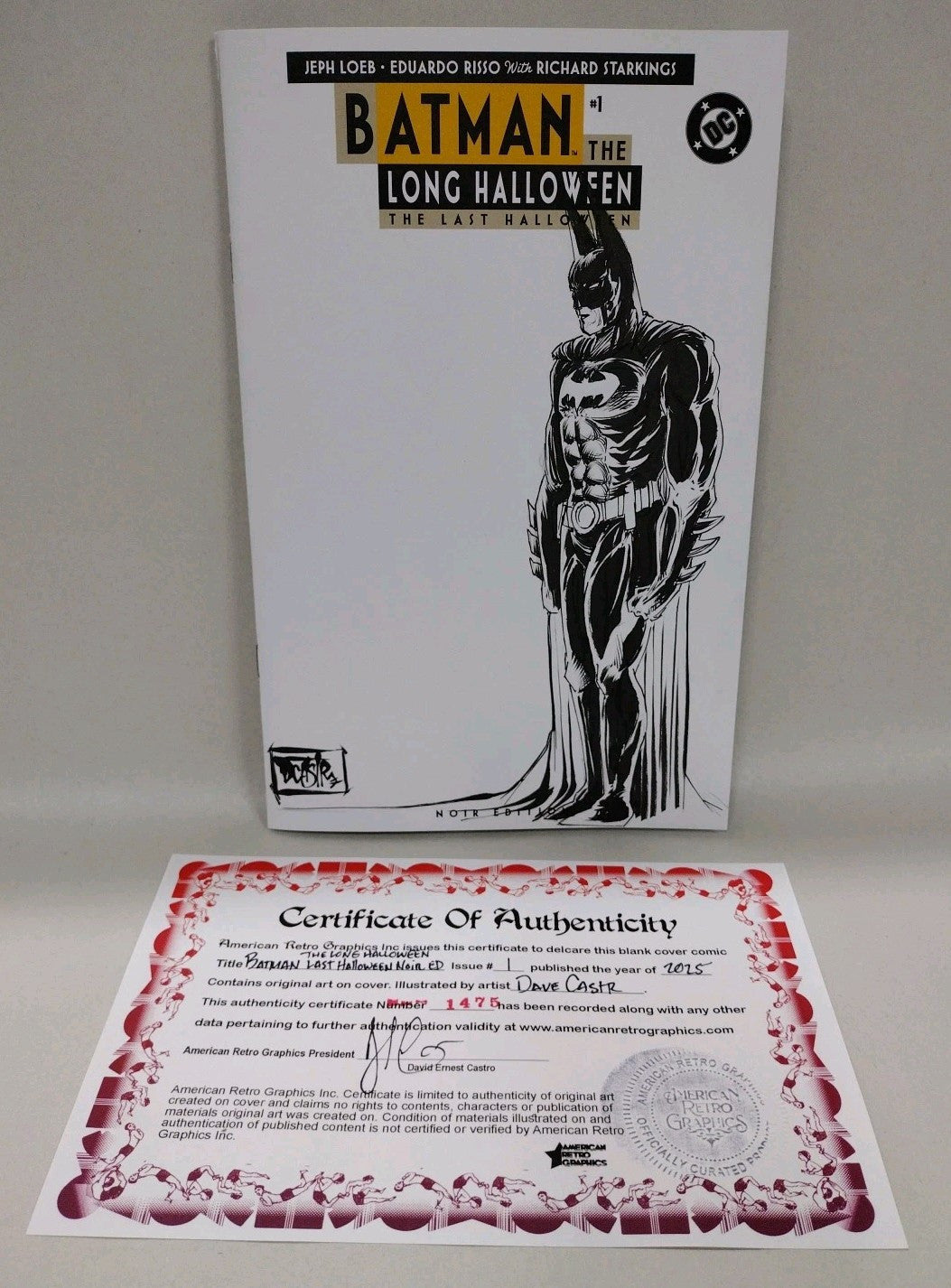 Batman Long Halloween Noir Ed #1 (2025) Sketch Var Comic W Original DCastr Art