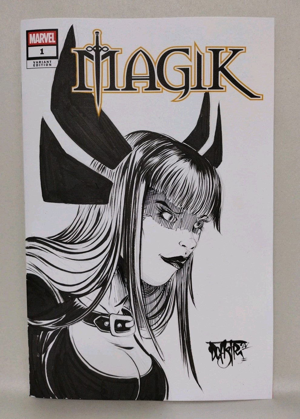 Magik 1 (2025) 2nd Print Marvel Sketch Cover Variant Comic W Original DCastr Art