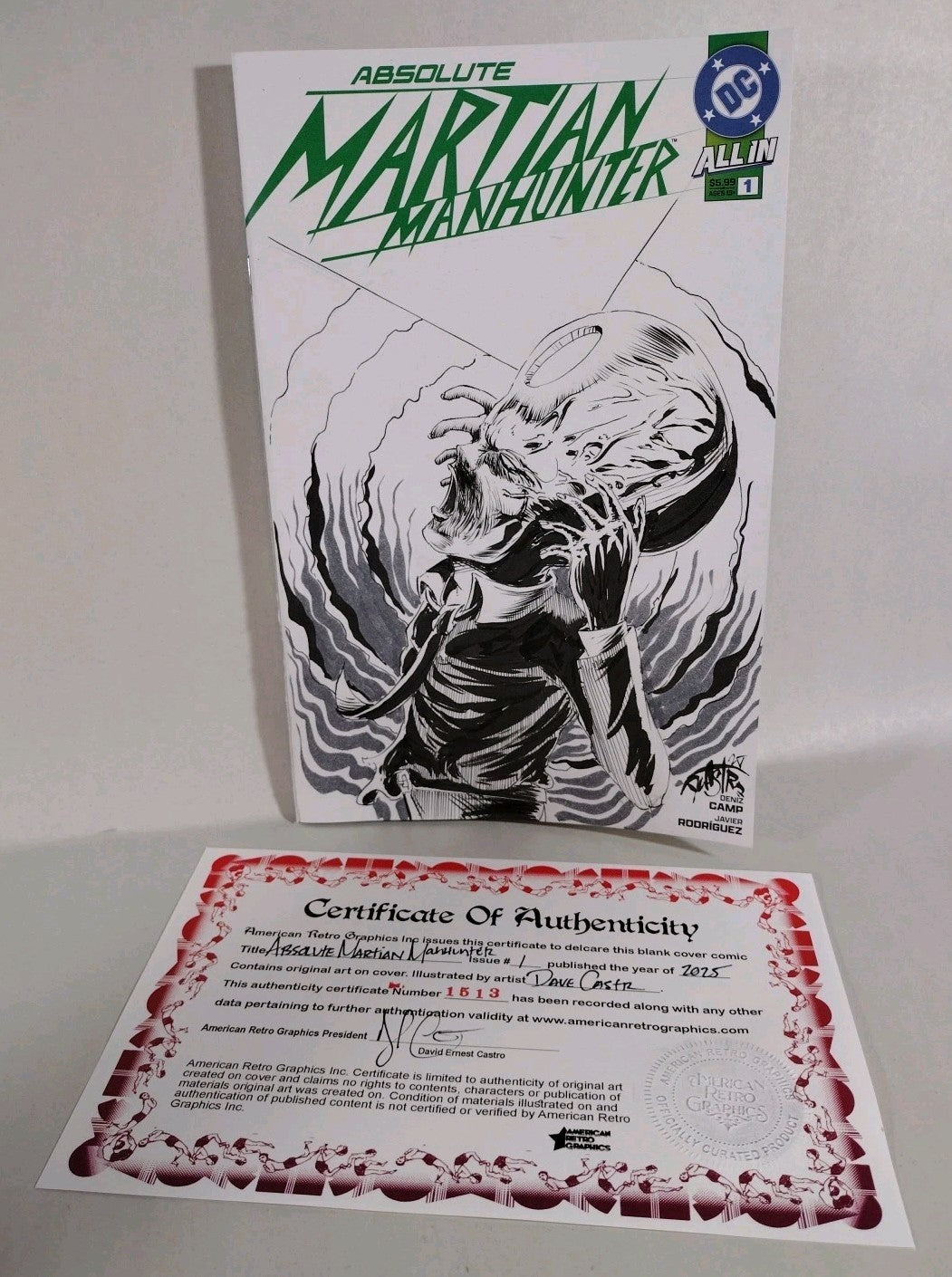 Absolute Martian Manhunter #1 (2025) DC Sketch Variant Cvr W Original DCastr Art