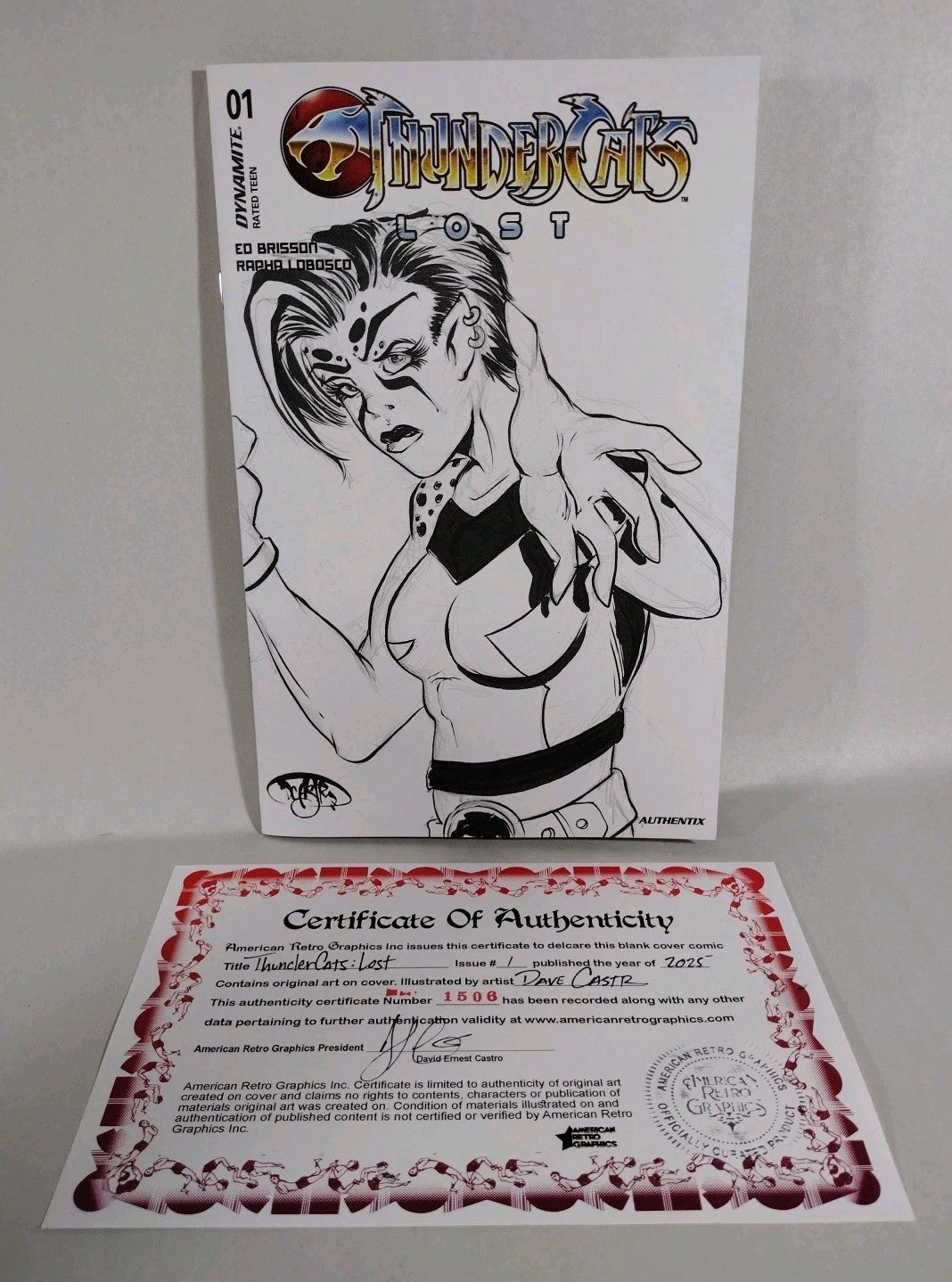 Thundercats Lost 1 (2025) Dynamite Sketch Cover Comic W Original DCastr Neko Art