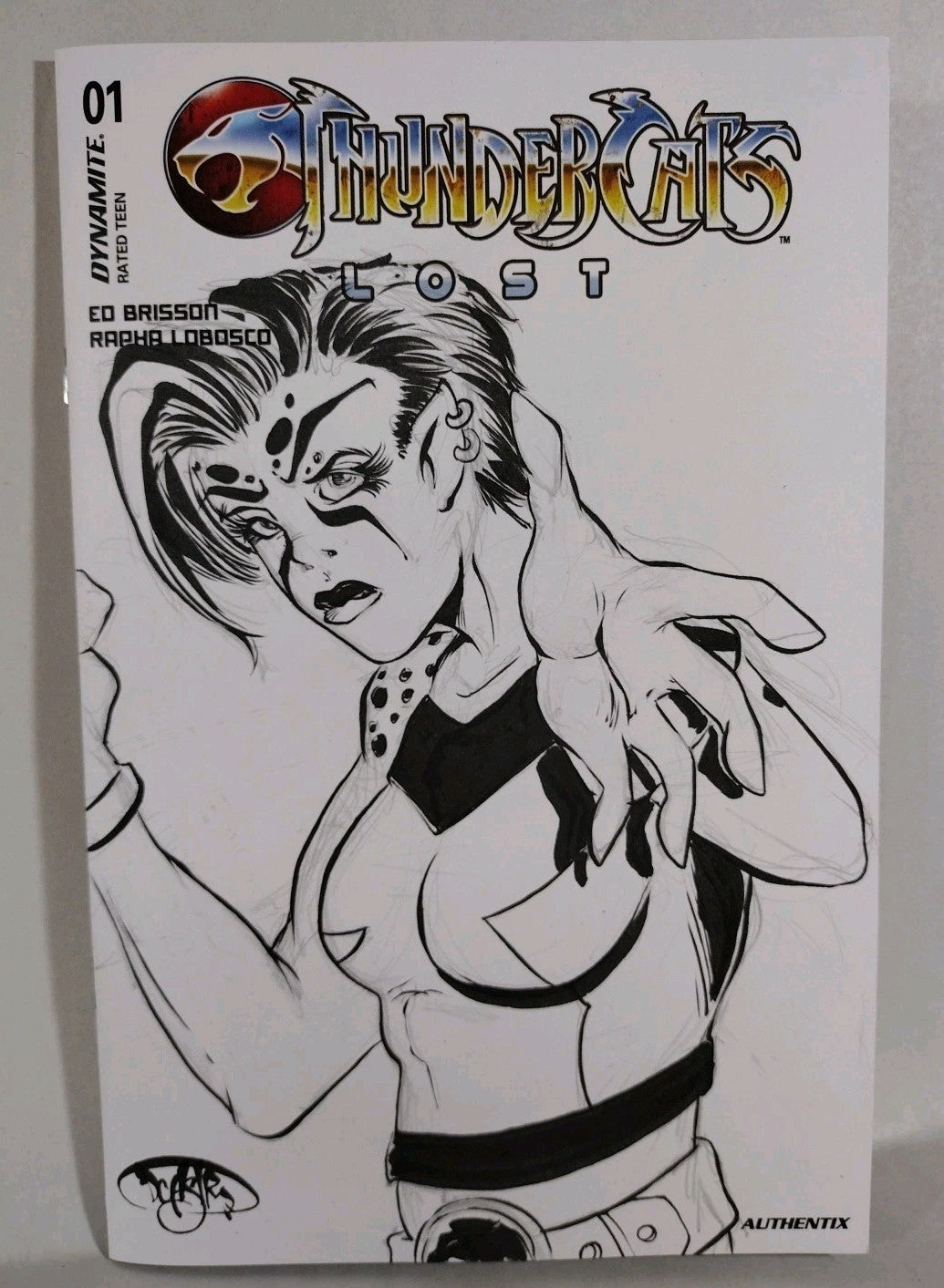 Thundercats Lost 1 (2025) Dynamite Sketch Cover Comic W Original DCastr Neko Art