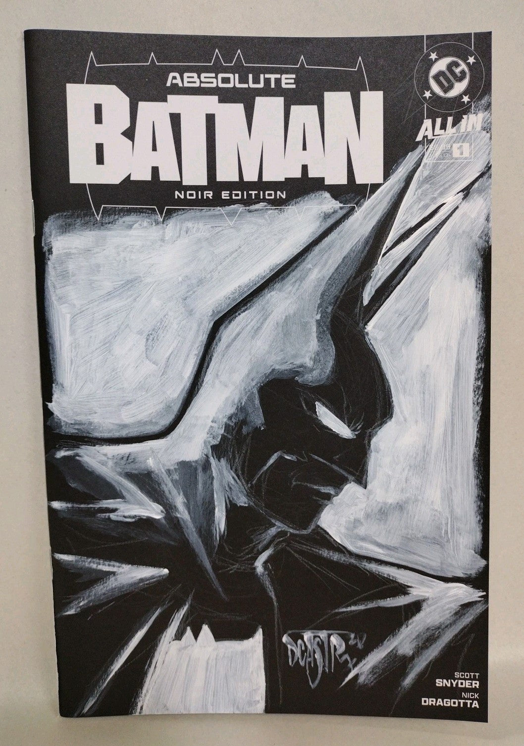 Absolute Batman Noir #1 DC Comic Sketch Variant Cover W Original Dave Castr Art