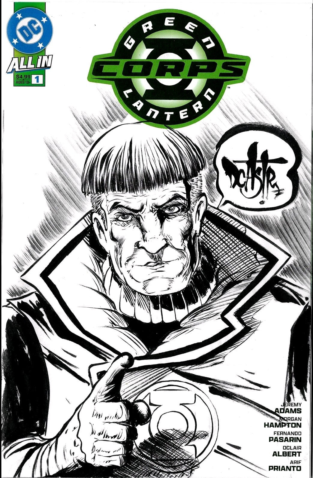Green Lantern Corps #1 (2025) DC Comic Sketch Cover Var W Original DCastr Art