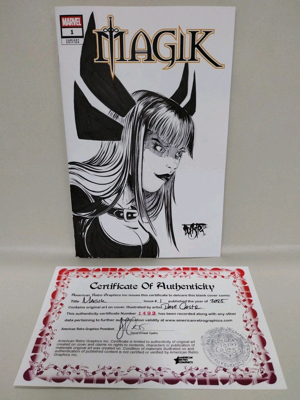 Magik 1 (2025) 2nd Print Marvel Sketch Cover Variant Comic W Original DCastr Art