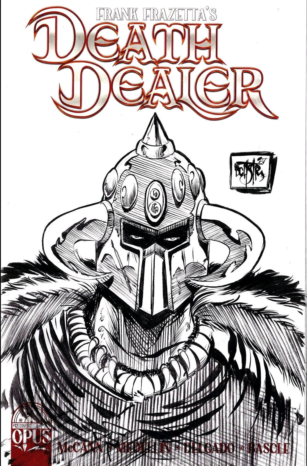 Death Dealer 12 (2023) Opus Comic Sketch Cover Variant W Original Dave Castr Art