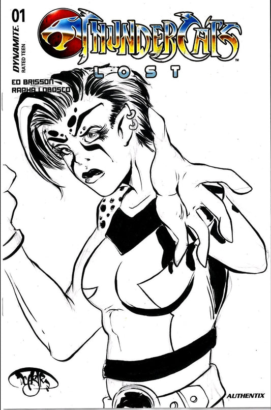 Thundercats Lost 1 (2025) Dynamite Sketch Cover Comic W Original DCastr Neko Art